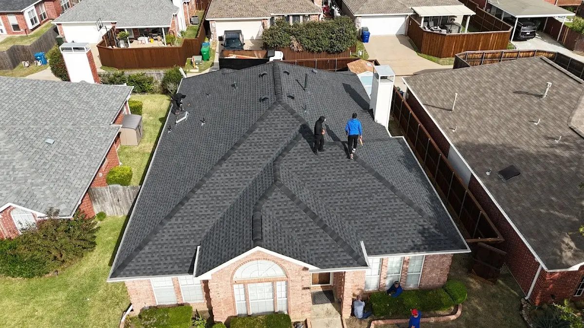 Slate & Tile Roof Repair work in progress on a Apple Valley property